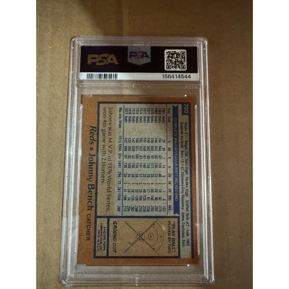 1978 Topps - Johnny Bench #700 PSA Graded 6 EX-MT